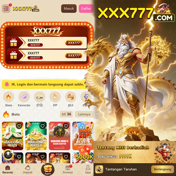 XXX777 Bonus Member Baru 100%